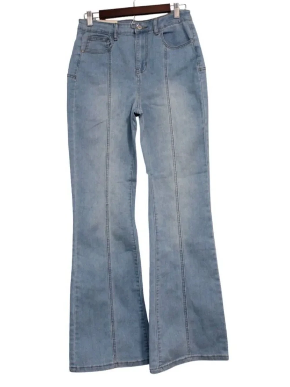 NWT Altar'd State Jeans Size 26 High Rise Flare Stretch Denim Star Festival Boho - Picture 2 of 13